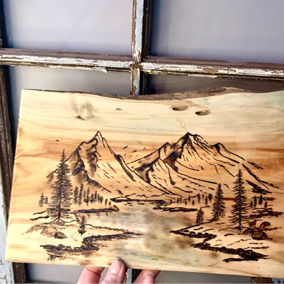 SOLD -Hand Wood Burned Art - Picture 1 of 4